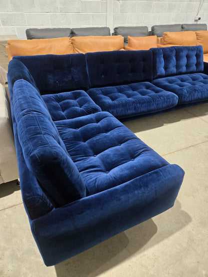 HABITAT FENNER RIGHT HAND CORNER PIAVE VELVET NAVY