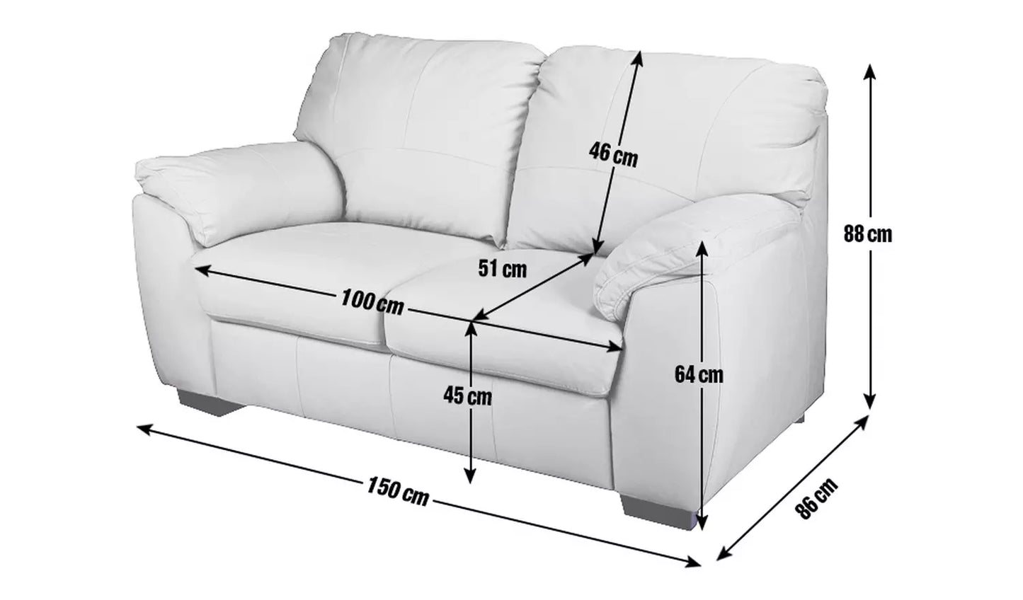 TC MILANO 2 SEAT SOFA IVORY