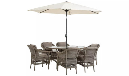 HAB PALERMO 6 SEATER RATTAN DINING SET (CUSHIONS MAY NOT BE INCLUDED)