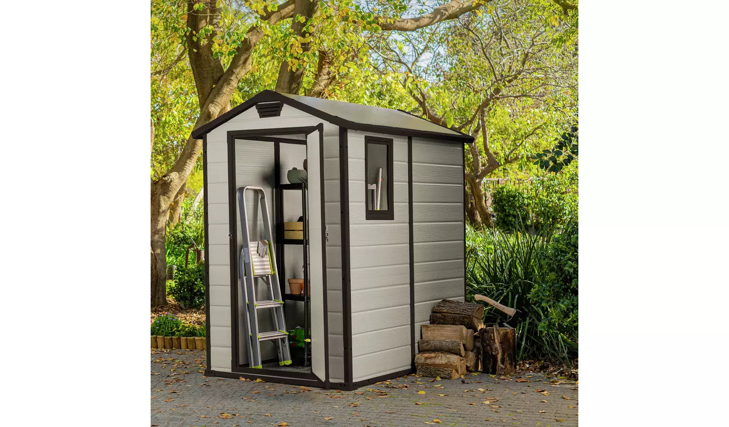 KETER MANOR APEX 6X4 PLASTIC SHED DO