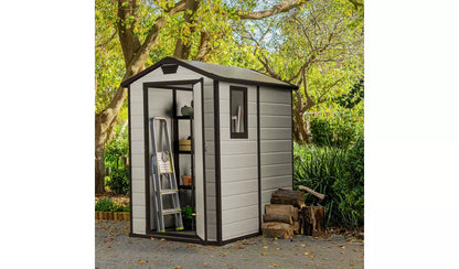 KETER MANOR APEX 6X4 PLASTIC SHED DO