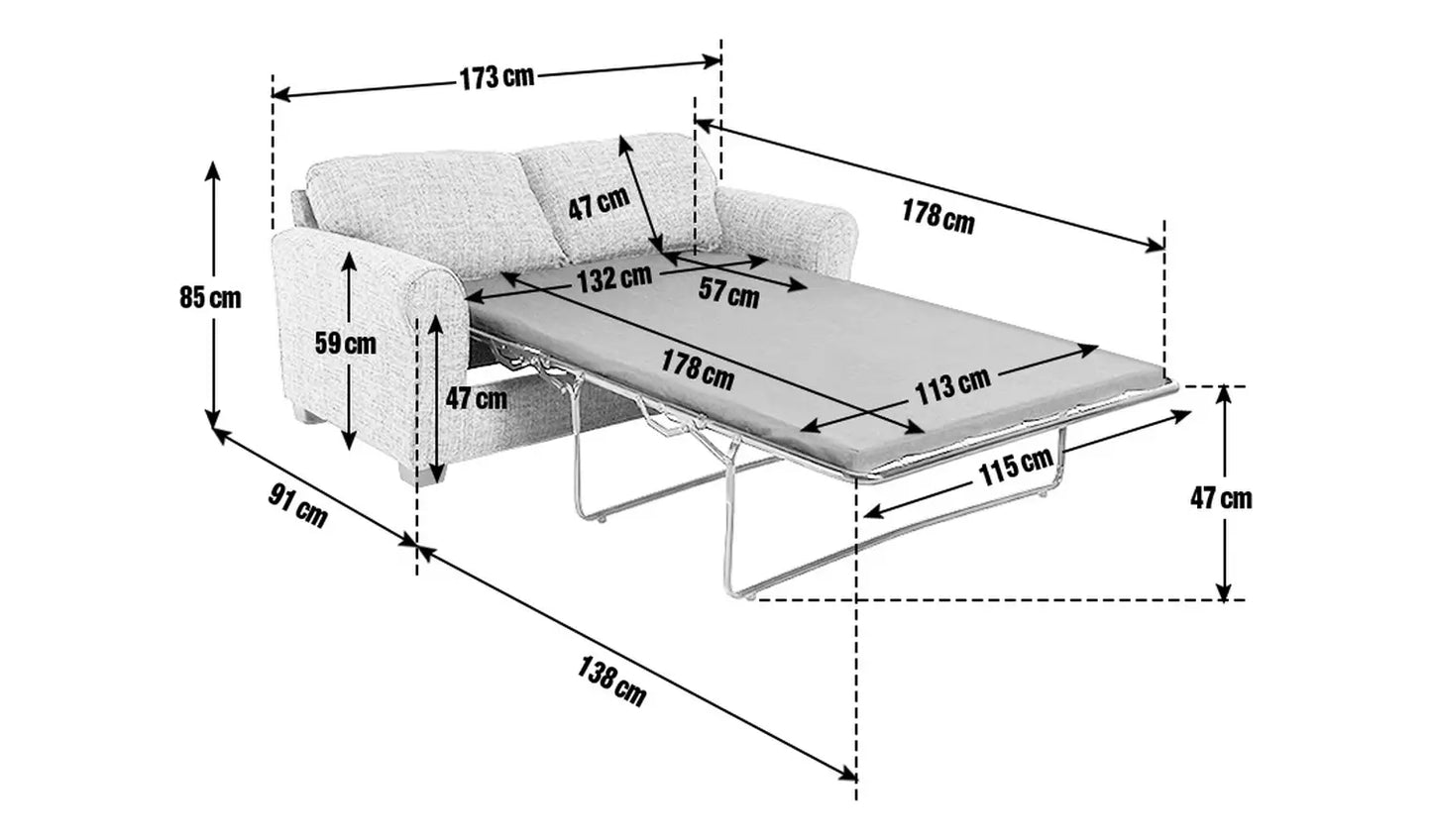 HAB LISBON 2 SEATER SOFA CHARCOAL