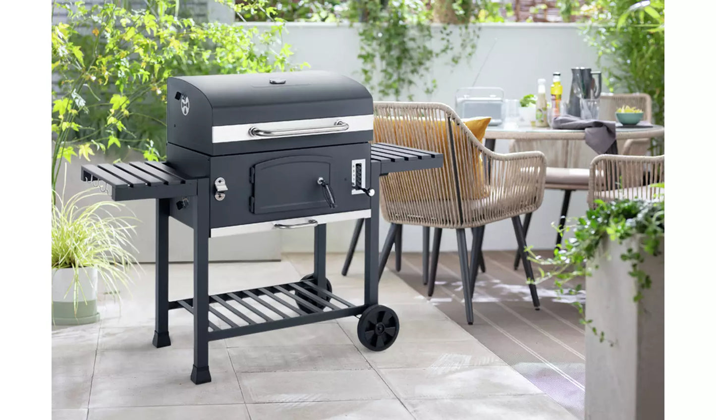 AMERICAN CHARCOAL BBQ XXL(CUSTOMER RETURNS - MAY SHOW HEAVY SIGN OF USE AND MISSING ACCESSORIES)