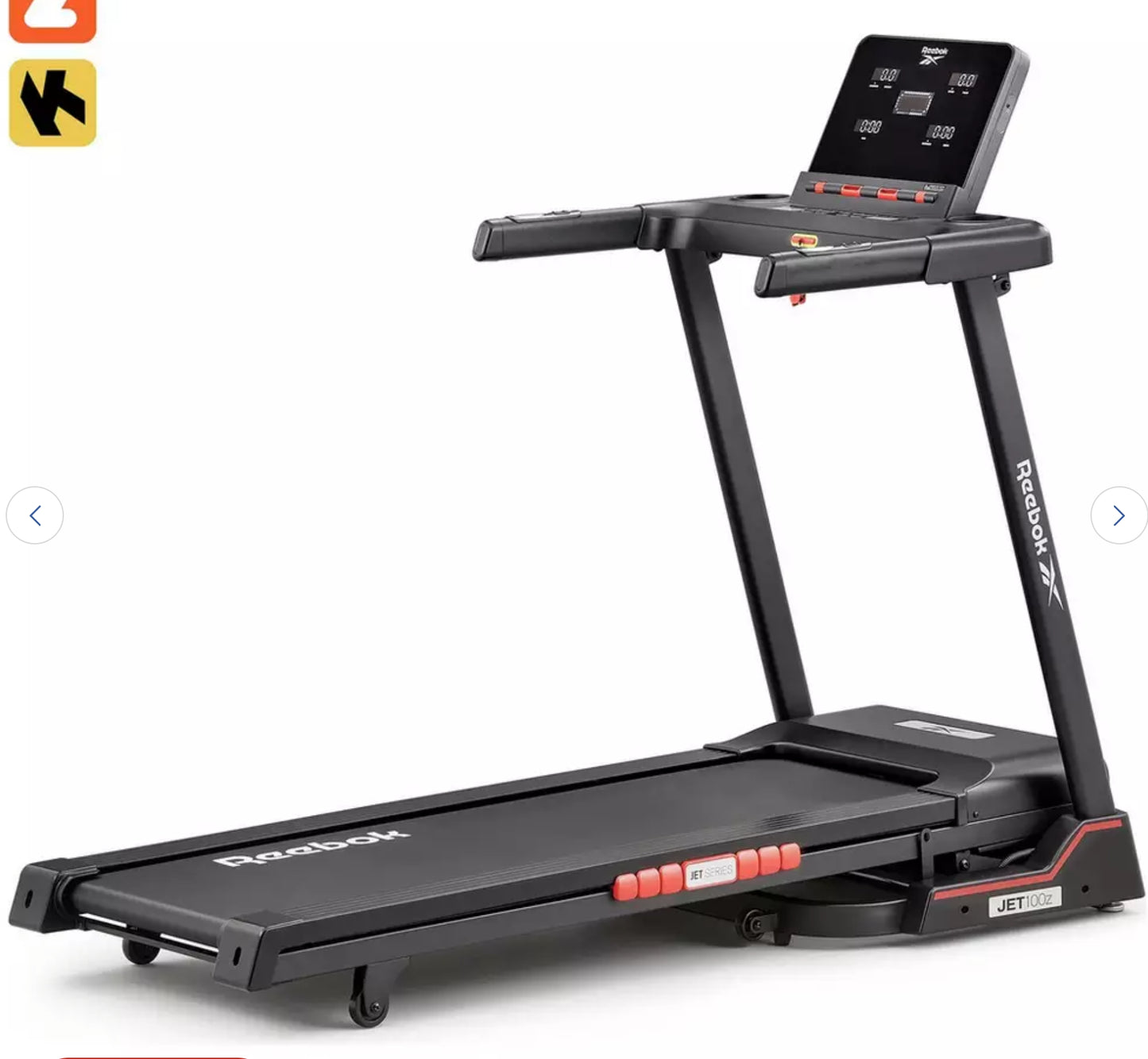 Reebok Jet 100z Folding Treadmill with Incline and Bluetooth