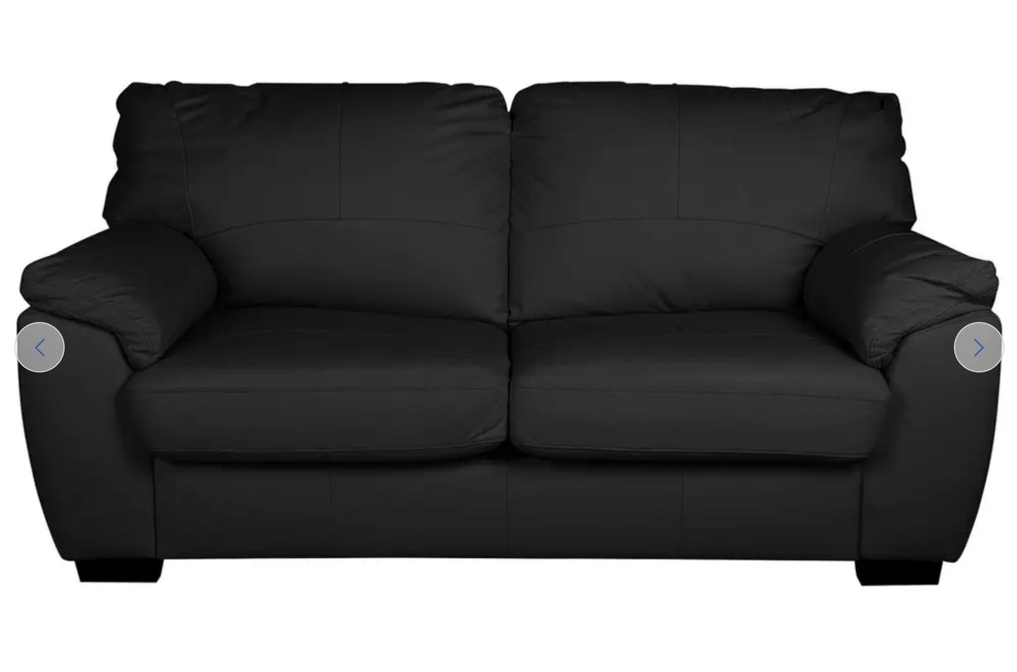 Argos Home Milano Leather 2 Seater Sofa Bed - Black Grade B