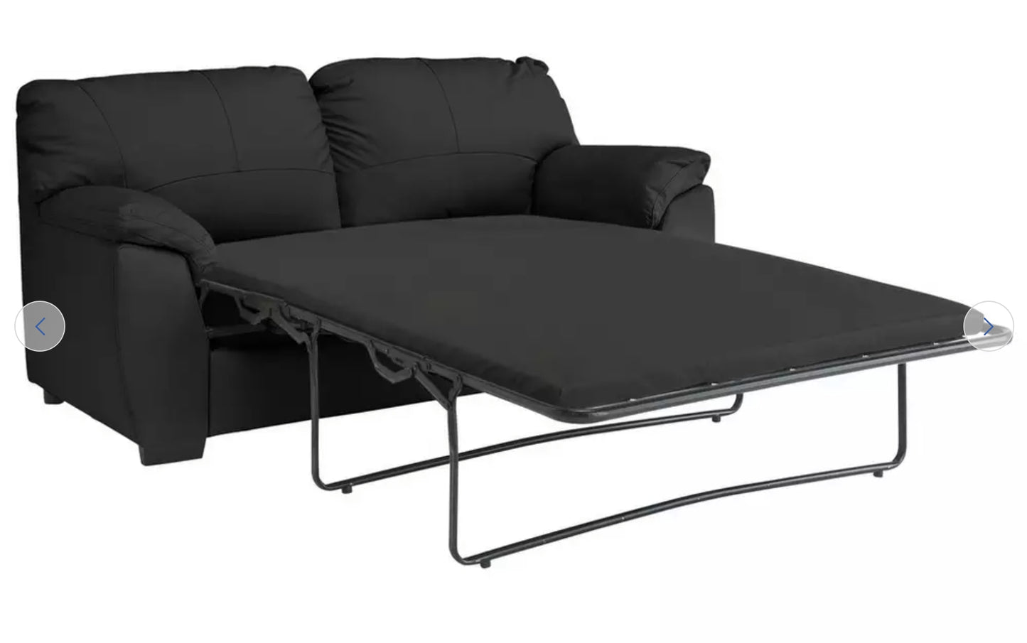 Argos Home Milano Leather 2 Seater Sofa Bed - Black Grade B