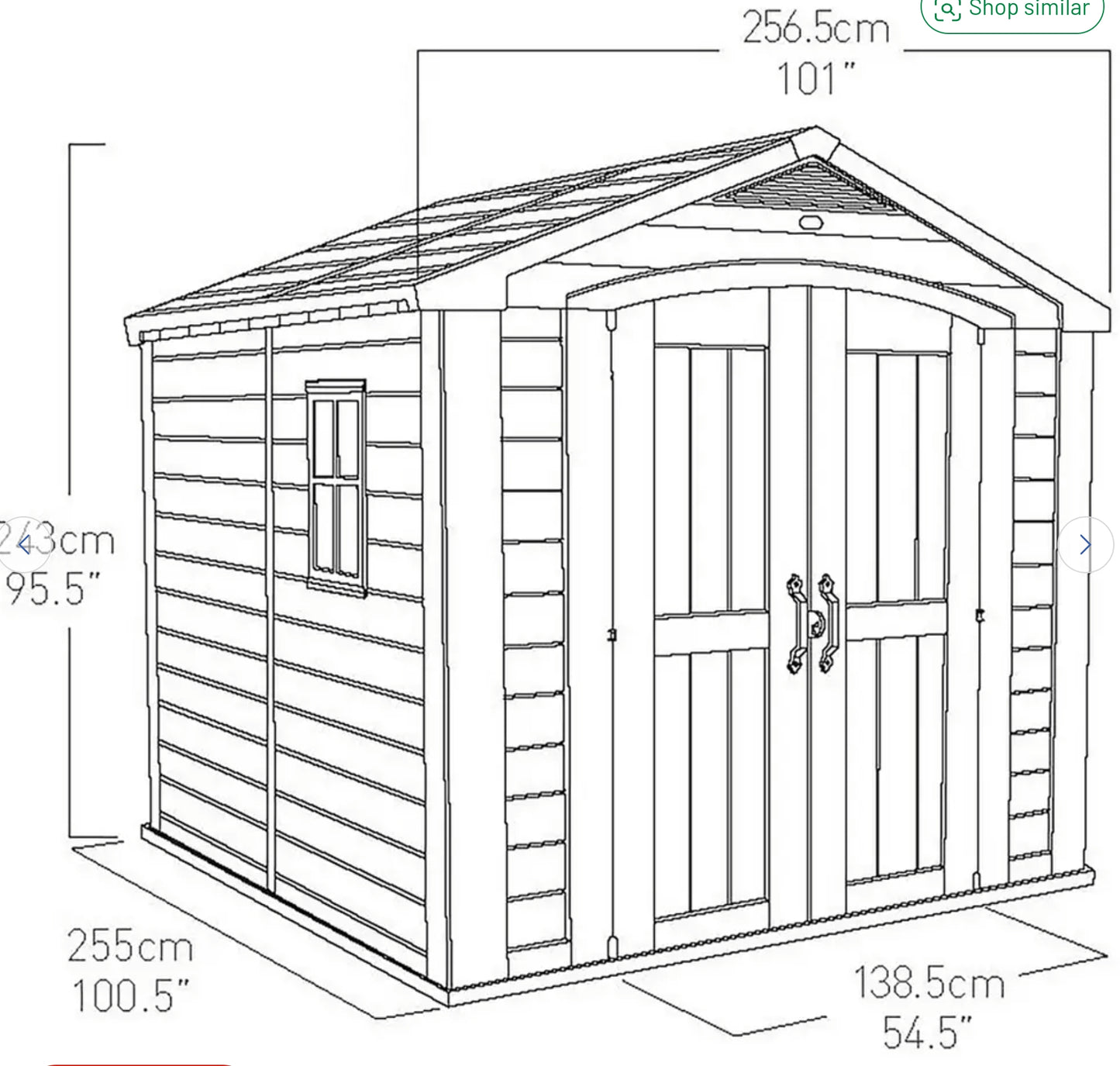 Keter Factor Plastic Garden Shed - 8 x 8ft, Beige RRP £1000