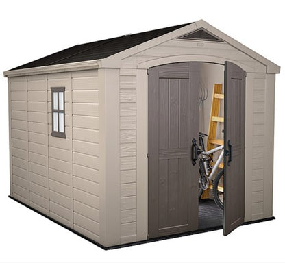 Keter Factor 8 ft. W x 11 ft. D Apex Outdoor Garden Shed