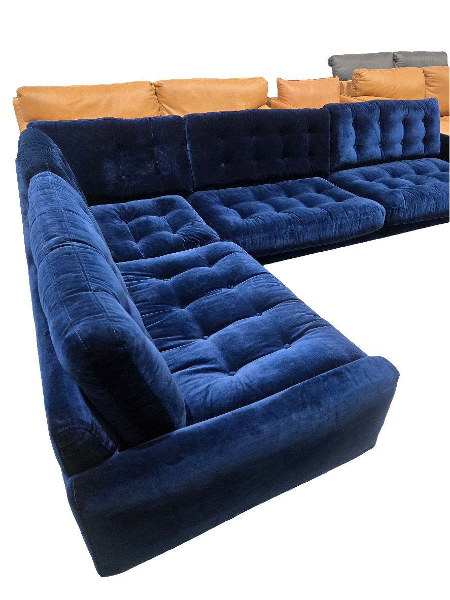 HABITAT FENNER RIGHT HAND CORNER PIAVE VELVET NAVY