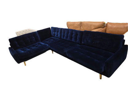 HABITAT FENNER RIGHT HAND CORNER PIAVE VELVET NAVY