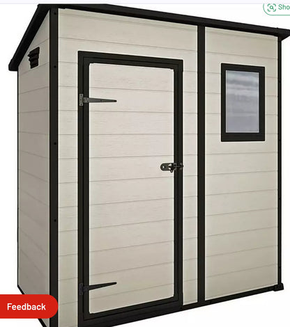 Keter Manor Pent Outdoor Garden Storage Shed 6 x 4ft - Brown