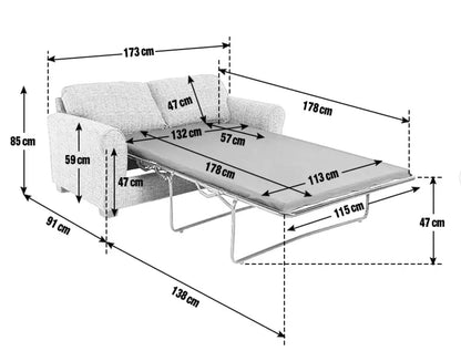 Argos Home Lisbon Fabric 2 Seater Sofa Bed - Beige